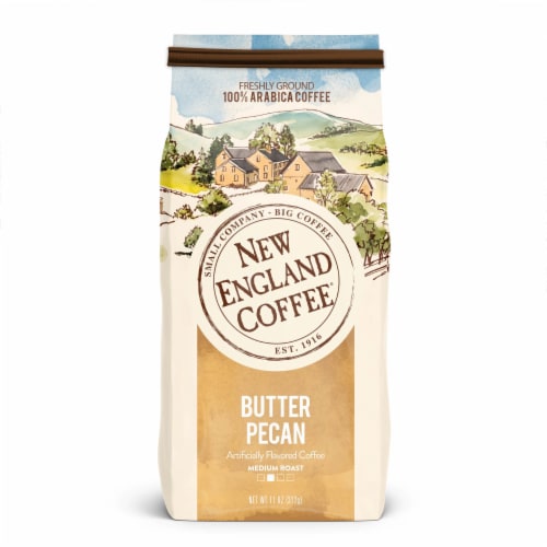 New England Coffee® Butter Pecan Medium Roast Ground Coffee Perspective: front