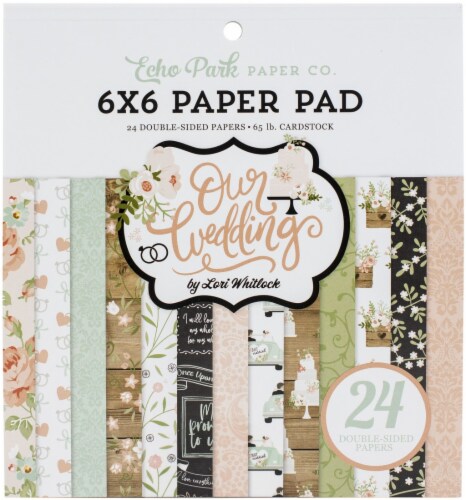 Echo Park Double-Sided Paper Pad 6 X6  24/Pkg-Our Wedding Perspective: front