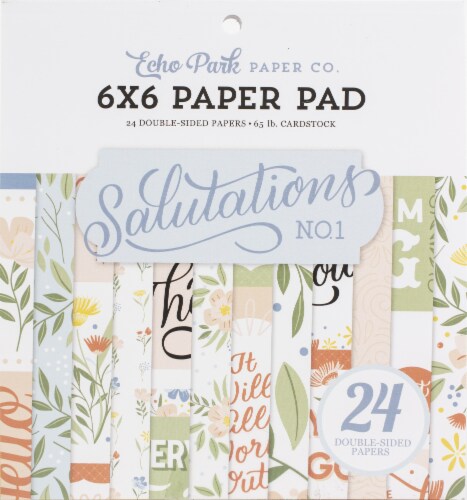 Echo Park Double-Sided Paper Pad 6 X6  24/Pkg-Salutations No. 1 Perspective: front