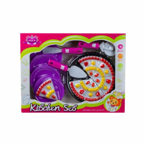 Kole Imports OT978-8 Pretend Cake with Serving Accessories Play Set - Pack of 8 Perspective: front