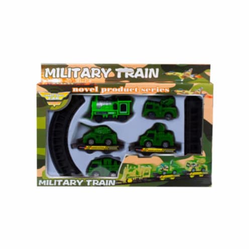 Kole Imports OT966-8 Battery Operated Military Train with Rails - Pack of 8 Perspective: front