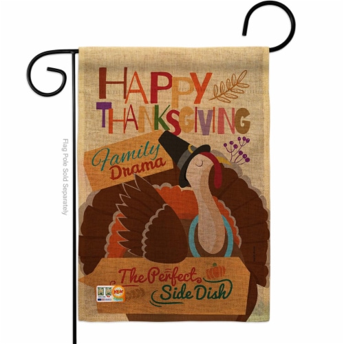 Breeze Decor BD-TG-G-113058-IP-DB-D-US16-BD 13 x 18.5 in. Perfect Side Dish Burlap Fall Thank Perspective: front