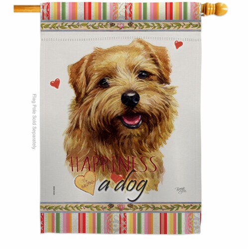 Breeze Decor H Bo 28 X 40 In Dog Tan Norfolk Terrier Happiness Double Sided Decorative 1 Smith S Food And Drug