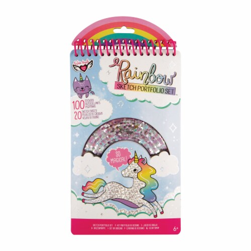 Fashion Angels Rainbow Sketch Portfolio Set Perspective: front