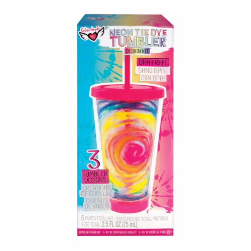 Fashion Angels Neon Tie Dye Tumbler Kit Perspective: front