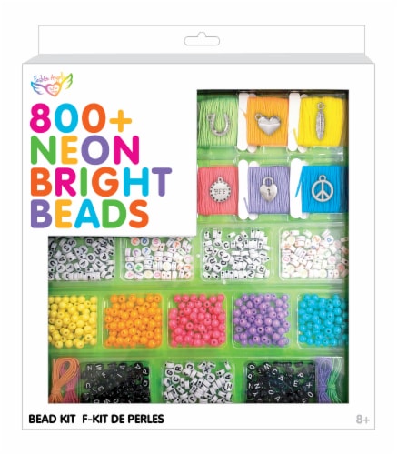 Fashion Angels Neon Bright Bead Kit 800 Piece Perspective: front