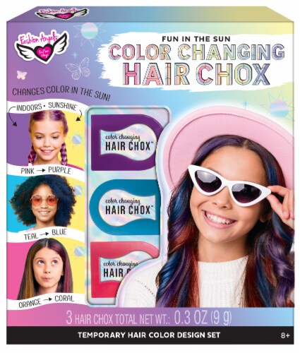 Fashion Angels® Fun in the Sun Color Changing Hair Chox Kit Perspective: front