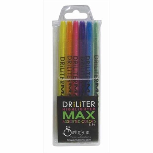 Swanson Christian Supply 41351 Highlighter Driliter 6 Asst Colors Per Pack Perspective: front
