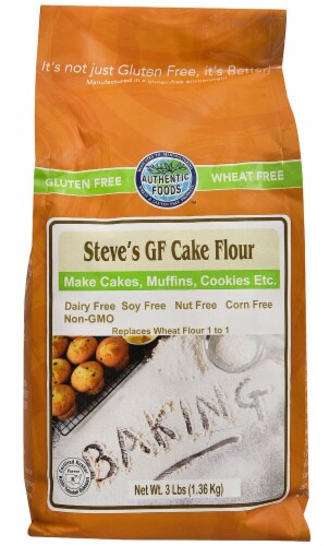 Authentic Foods  Steve's Gluten Free Cake Flour Perspective: front