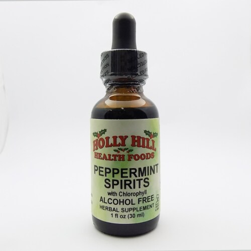 Holly Hill Health Foods, Peppermint Spirits (with Chlorophyll), Alcohol Free, 1 Ounce Perspective: front