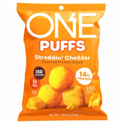 One® Shreddin' Cheddar Puffs Perspective: front