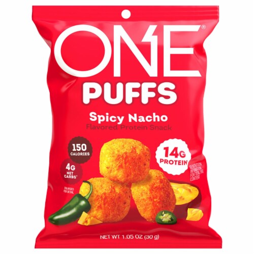 One® Bar Spicy Nacho Puffs Perspective: front
