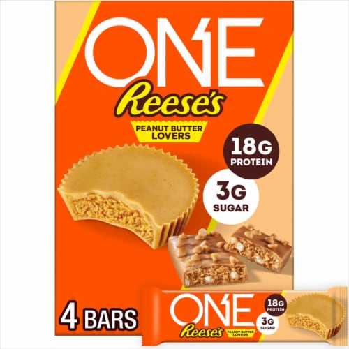 ONE REESE'S Peanut Butter Lovers Flavored Protein Bars Perspective: front