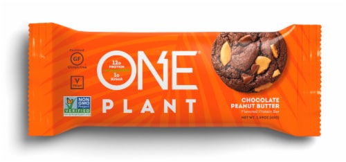 ONE BAR Plant Chocolate Peanut Butter Protein Bar Perspective: front