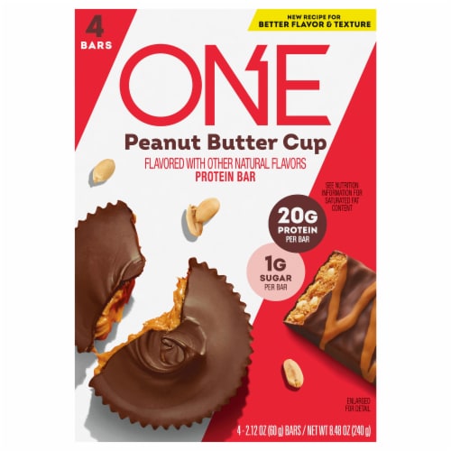 ONE Bar Peanut Butter Cup Protein Bars Perspective: front