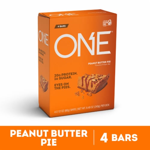 ONE BAR Peanut Butter Pie Protein Bars Perspective: front