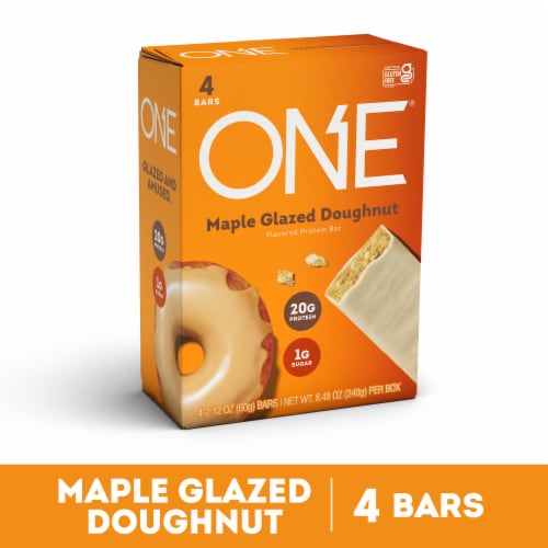 ONE Maple Glazed Doughnut Flavored Protein Bars Perspective: front