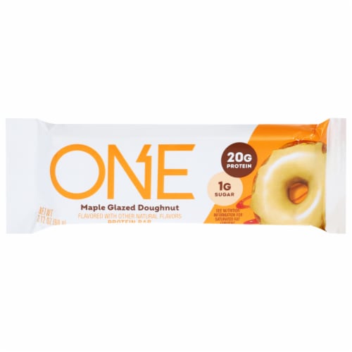 ONE BAR Maple Glazed Doughnut Protein Bars Perspective: front