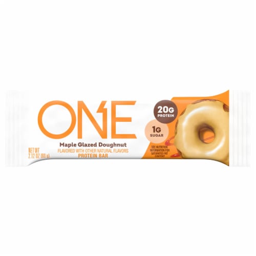 ONE BAR Maple Glazed Doughnut Protein Bars Perspective: front