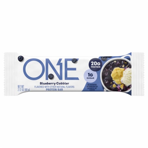 ONE BAR Blueberry Cobbler Protein Bar Perspective: front