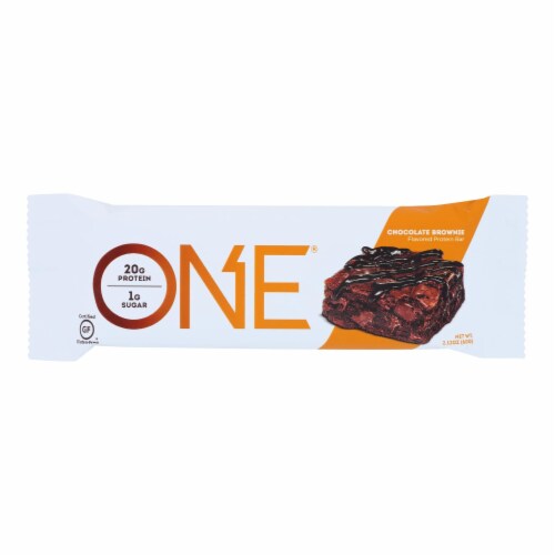 ONE BAR Chocolate Brownie Protein Bar Perspective: front