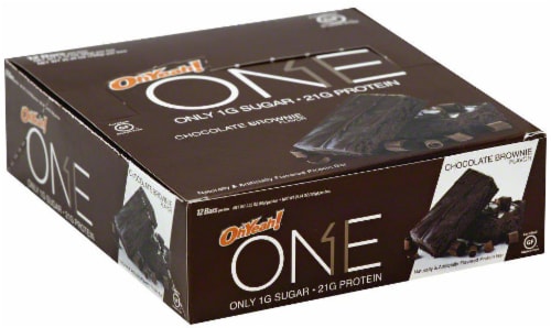 ONE BAR Chocolate Brownie Protein Bars 12 Count Perspective: front