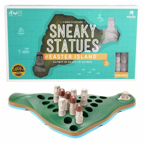 University Games Sneaky Statues of Easter Island Baord Game Perspective: front