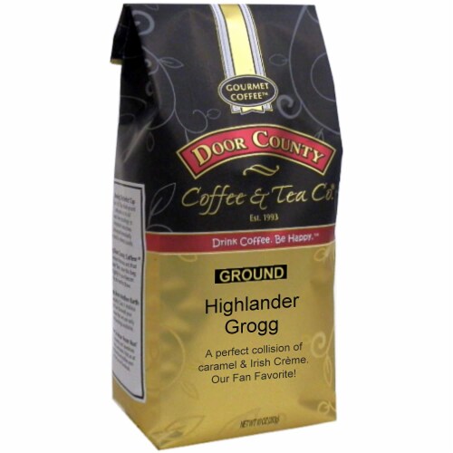 Door County Highlander Grogg Medium Roast Ground Coffee Perspective: front