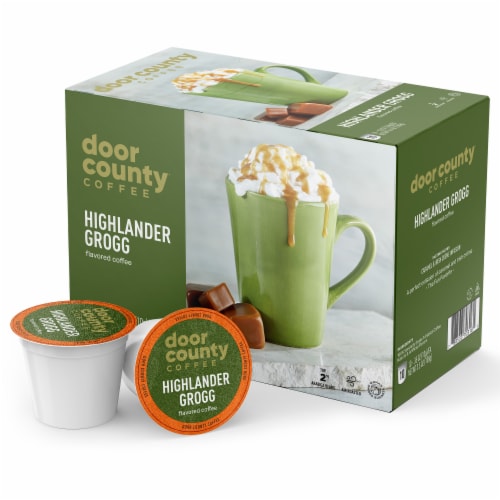 Door County Coffee Highlander Grogg Single Serve Coffee Perspective: front