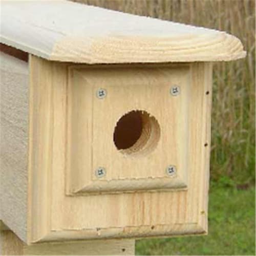 Coveside Conservation 1.5 in. dia. Hole Wooden Predator Guard Bird House Perspective: front