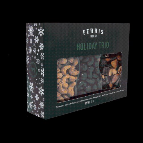 Ferris Nut Co. Holiday Trio Tray Perspective: front