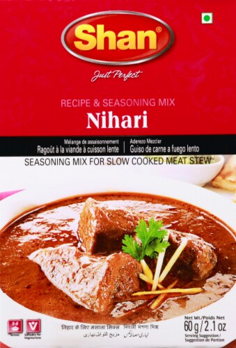 Shan® Nihari Recipe & Seasoning Mix Perspective: front