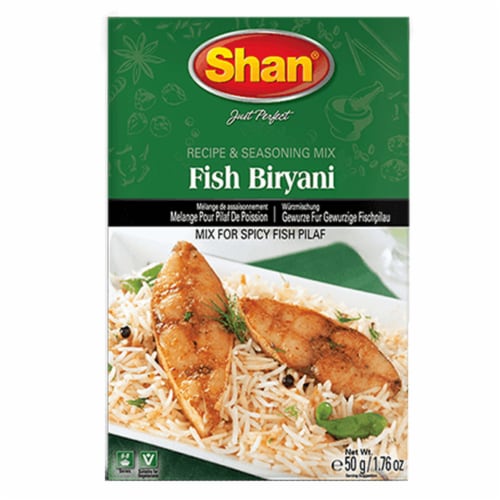 Shan Fish Biryani Recipe & Seasoning Mix Perspective: front