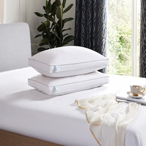 Martha Stewart 240 Thread Count White Feather & Down Pillow - Jumbo Perspective: front