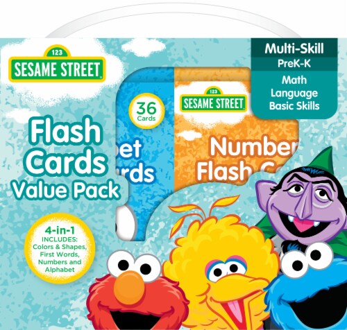 Sesame Street 4-in-1 Pre/Kindergarten Flash Card Perspective: front