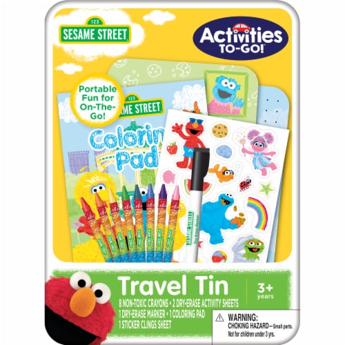 Sesame Street Activity Travel Tin Perspective: front