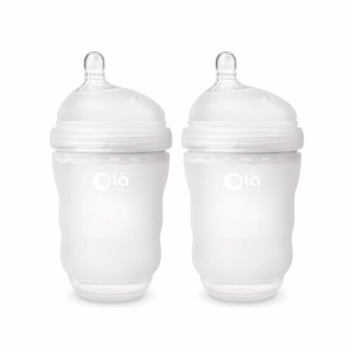 Olababy Gentle Bottle 2 Piece Frost Set, 8 Ounce Perspective: front