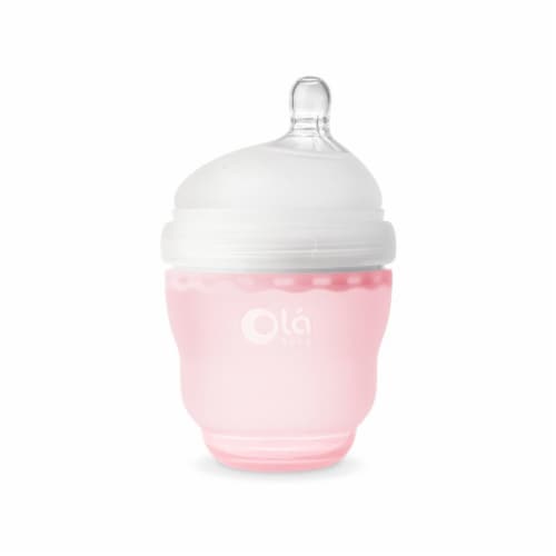 Olababy Gentle Baby Bottle (4oz, Rose) Perspective: front