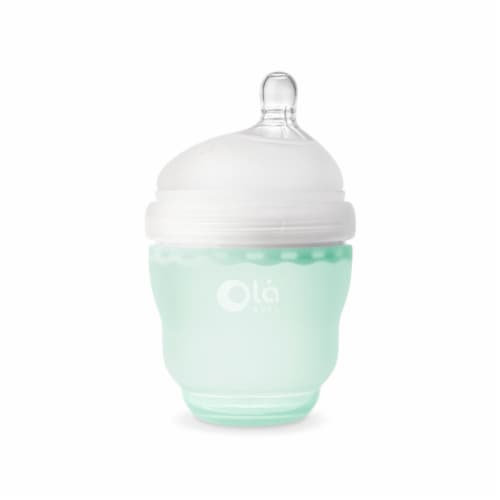 Olababy Gentle Baby Bottle (4oz, Mint) Perspective: front