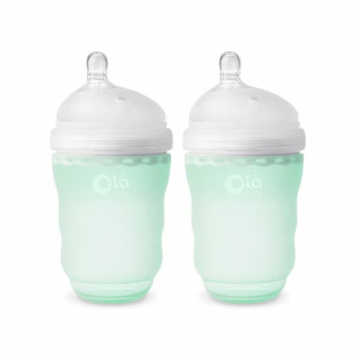 Olababy Gentle Bottle 2 Piece Mint Set, 8 Ounce Perspective: front