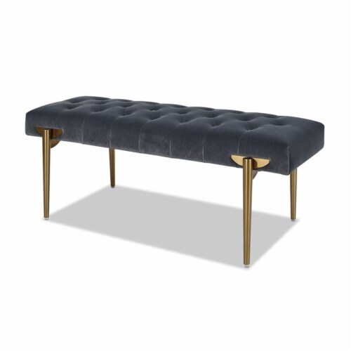 Tufted accent top bench