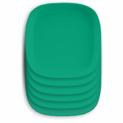 TarHong Square Wheat Poly Propylene Plates - Green Perspective: front