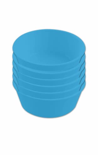 TarHong Wheat Poly Propylene Round Bowls - Blue Perspective: front