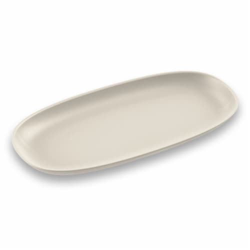 Tarhong Wheat PP Serve Tray - Ivory Perspective: front
