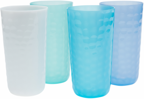 TarHong Cool Hammered Jumbo Tumbler Set - 4 pk - Blue/White Perspective: front