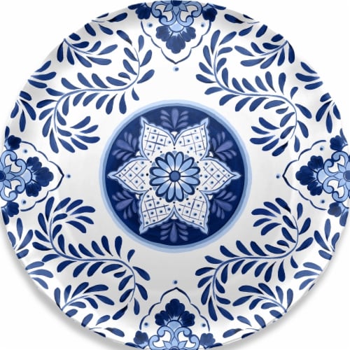 Tarhong RF1016WPCC Cobalt Casita Round Platter Perspective: front