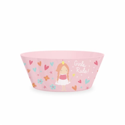 TarHong Girls Rule Cereal Bowl - Pink Perspective: front
