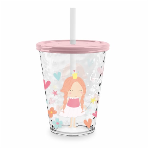 TarHong Girls Rule Acrylic Tumbler - Pink Perspective: front