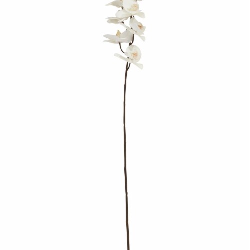 Saro Lifestyle FL620.W 28 in. Orchid Flowers Planter, White - Set of 12 Perspective: front