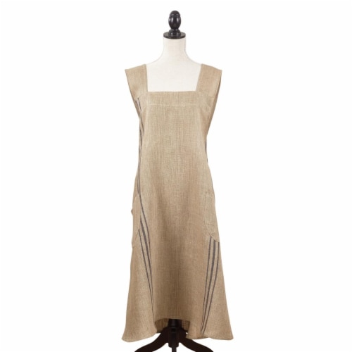 SARO 1058.NB01 Chic Cuisine Slip-on Striped Apron Perspective: front
